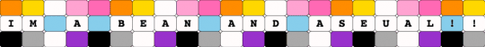 bean and asexual - beige, pink, white