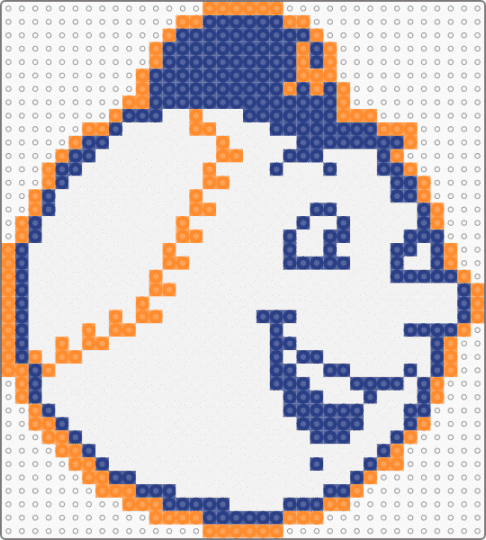 mr mets - white,orange,blue