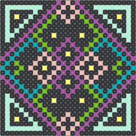 cross stitch mosaic - mosaic,geometric,cross stitch,colorful,panel,purple,black,blue