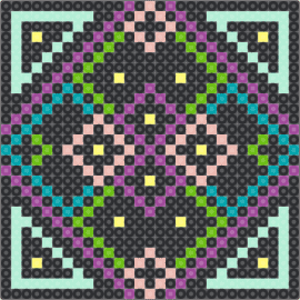 cross stitch mosaic - mosaic,colorful,panel,cross stitch,geometric