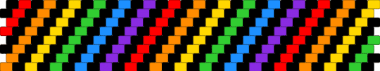 Rainbow diagonal cuff - black,red,green,colorful