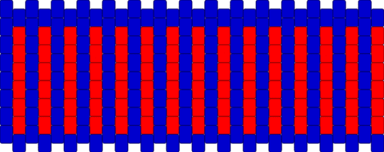 Red and Blue jail cuff - purple,red