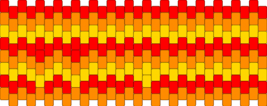 Fire themed cuff - red,orange