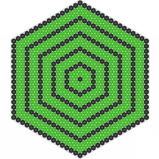 Green spiral pearler - black,green