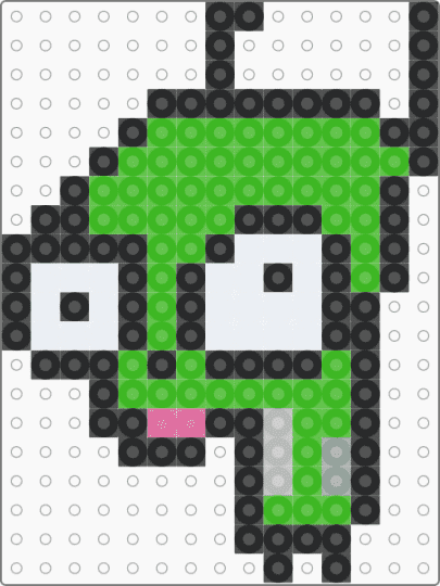 Flopped gir pearler (I need to stop making patterns bro😭) - black,green