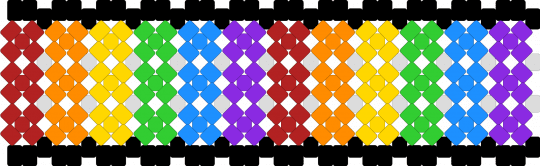 Three stack rainbow Xbase - orange,green,purple,colorful