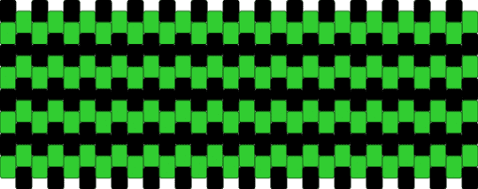Alien themed peyote cuff - black,green