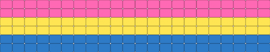 Pan ladder stitch - pink,blue,yellow