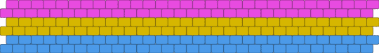 Pansexual peyote cuff - pink,yellow,light blue