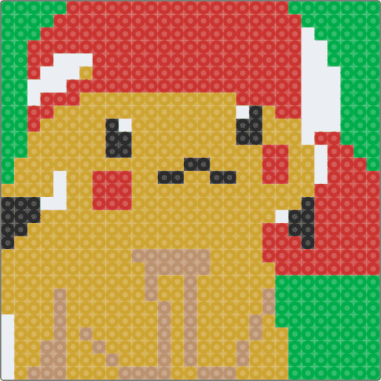 Pikachu hat pearler - orange,red