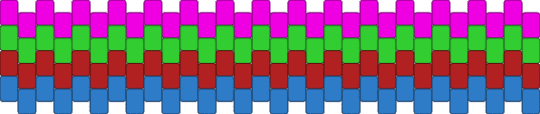 Cuff my friend made :3 - pink,green,red,blue