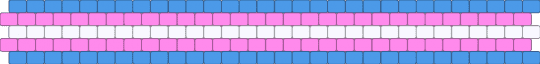 Transgender peyote cuff - light blue,pink