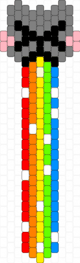 Nyan cat book mark updated (long) - gray,orange,yellow,green,bookmark,book,nyan cat,rainbow