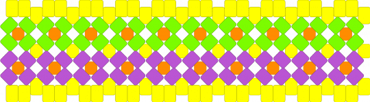 Yoyle Cake X base cuff - yellow,green,pink