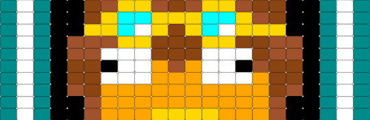 Palpers Cuff (MC YOUTUBER!) - teal,red,orange,minecraft,youtuber,ladder stitch,vivilly,palpers,fish,cuff,character
