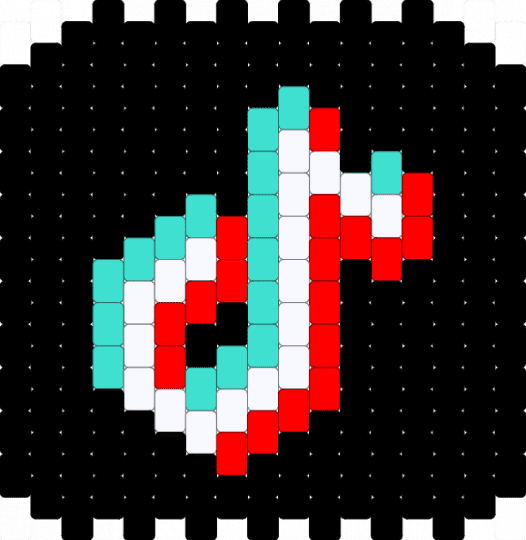 tiktok logo - black,light blue,red,cotdtiktok