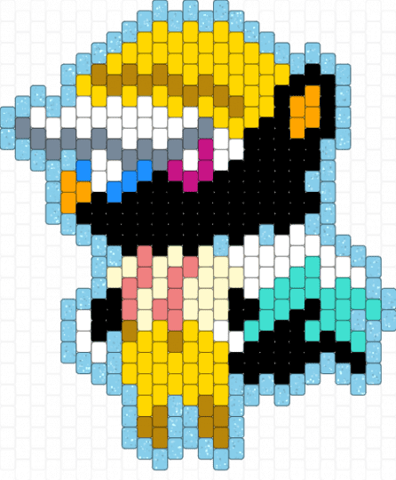 kicks animal crossing - light blue,yellow,animal crossing,kicks,skunk