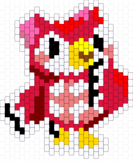 celeste animal crossing - white,red,owl,animal crossing