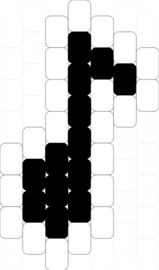 eighth note - black,white