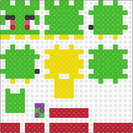 Monty FNaF Security Breach 3d head pattern - green