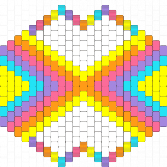 Pretty multi-heart mask, pink, yellow, orange, blue, purple. - pink,yellow