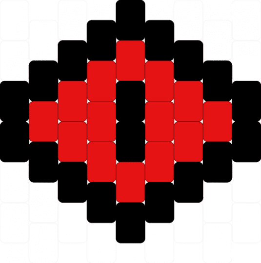 alastor's staff's eye piece - red,black