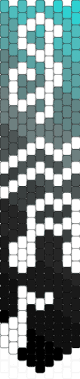 band tie - white,gray,teal