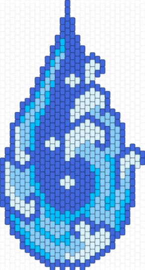 wave drop - blue,light blue,wave,ocean,earring,water,fish
