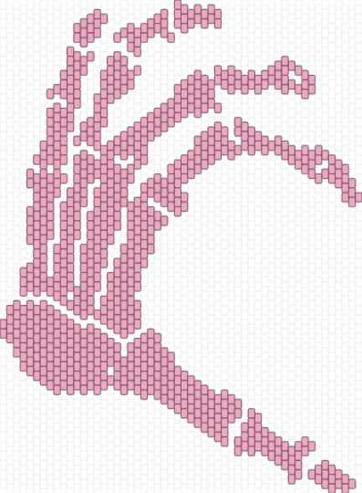 bone heart half - pink,bone,spooky,love,heart,skeleton,valentine