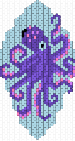 octopus - light blue,purple,octopus,ocean,water,fish,earring,animal