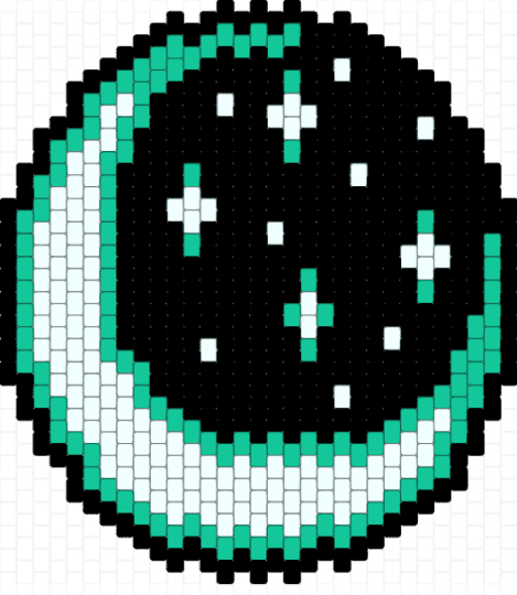 moon and stars - teal,white,moon,star,sky,night,space,nature