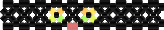 Black cat x base pattern - black,yellow