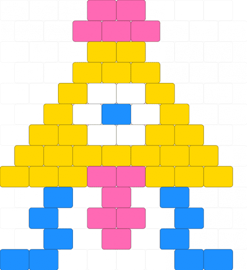 Pyramid steve - yellow,pyramid steve,gravity falls,steve,pyramid,triangle,geometry,bill cipher,bill