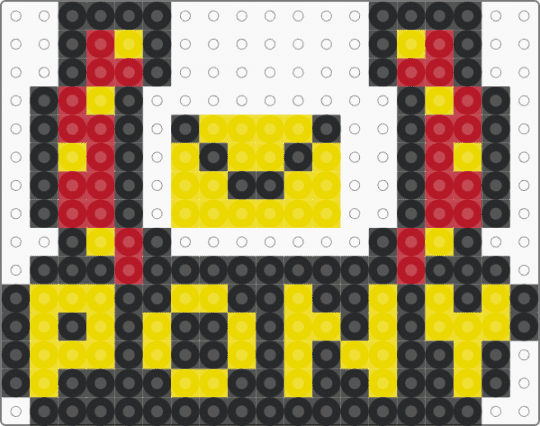 Pony Express Log Mouthwashing - yellow,red,mouthwashing,pony express,pony,red and yellow,game,logo