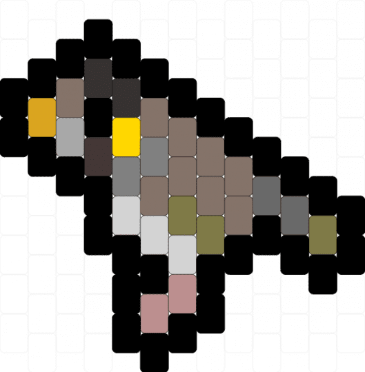 noisy miner charm w/ border - black,gray,bird,australian,australia,noisy,noisy miner,miner,miner bird,charm