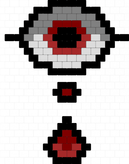 eyeball - black,gray,eye,red,kandi,white,eyeball,eye ball