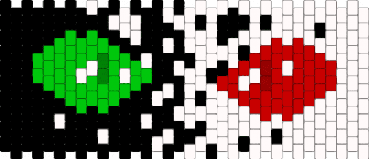 cool eyes multistitch - white,green,red,eyes,cool,idk