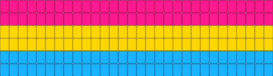 Pansexual square stitch - pink,yellow,light blue