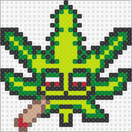 tREE - marijuana,pot leaf,joint,character,whimsical,playful,green
