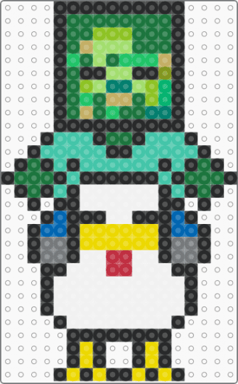 Chicken Jockey - chicken jockey,minecraft,gaming,video game,black,yellow,green,teal