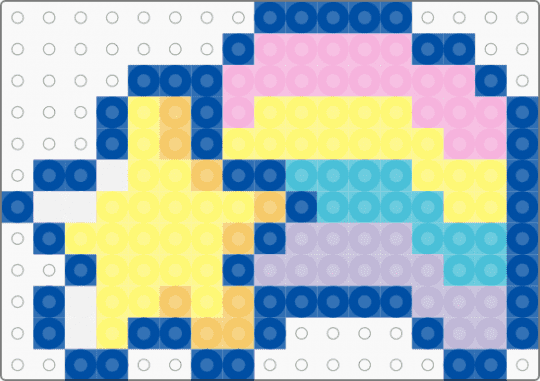 Pastel Shooting Star - yellow,blue