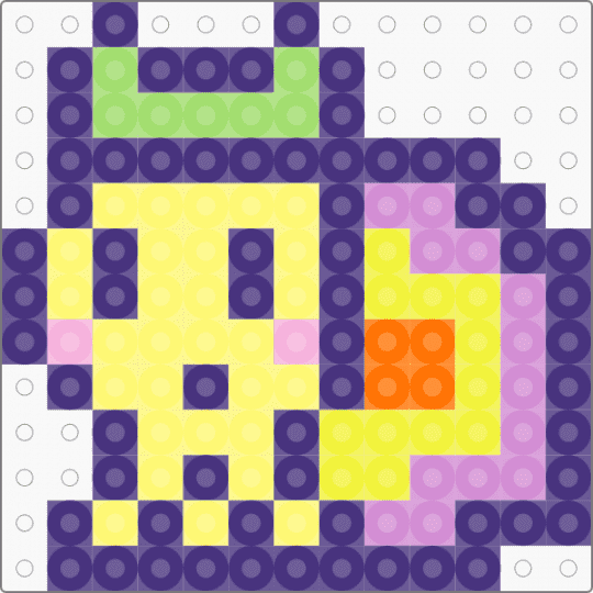 MaiMaitchi Tamagotchi Pattern - purple,yellow