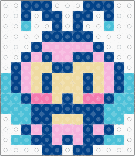 Papillotchi Tamagotchi Pattern - blue