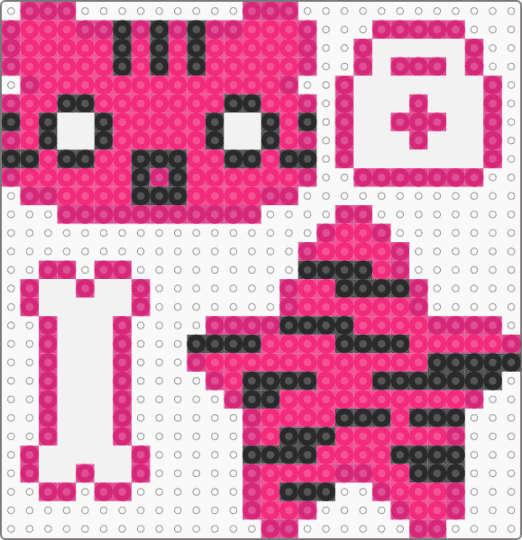 Pink/Black Alt Charm Combo - pink,alt,scene,black