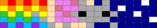 Nyan Cat Ladder cuff - beige,purple,pink