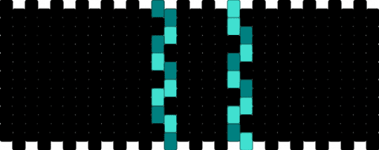 WIP warden cuff - black,teal,light blue