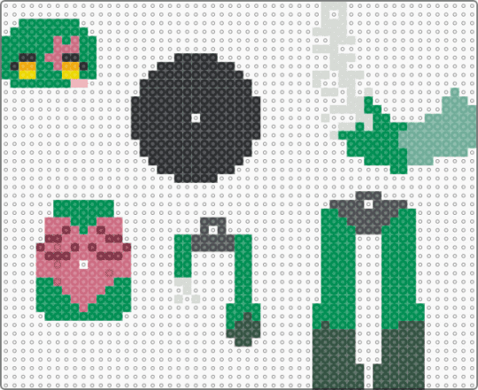slushie oc dangle - green,gray,pink