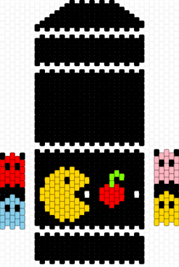 Pac-Man bag - black,yellow,red