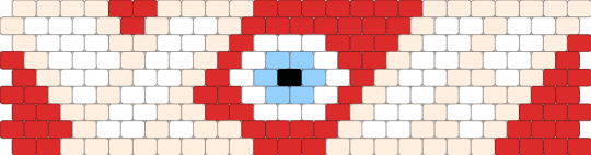 Mouthwashing Curly even peyote stitch? - white,red
