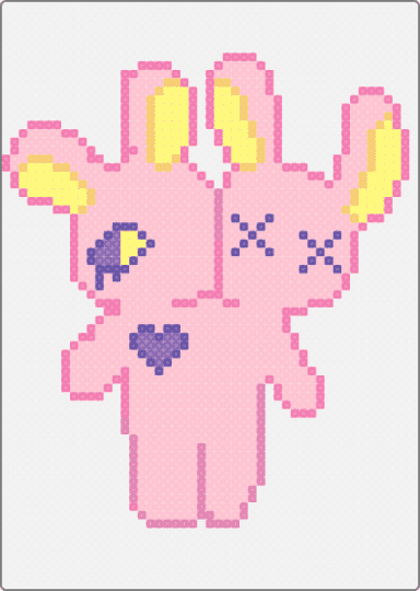 Karii - white,pink,weirdcore,furry,bunny,cute,creepycute